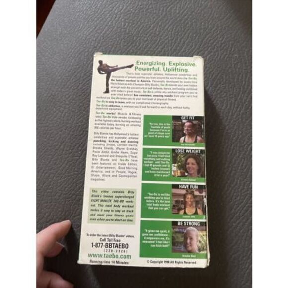 Tae Bo Workout 8 Minute The Ultimate Total Body (VHS, 1998, Basic Video) Green - Picture 3 of 5
